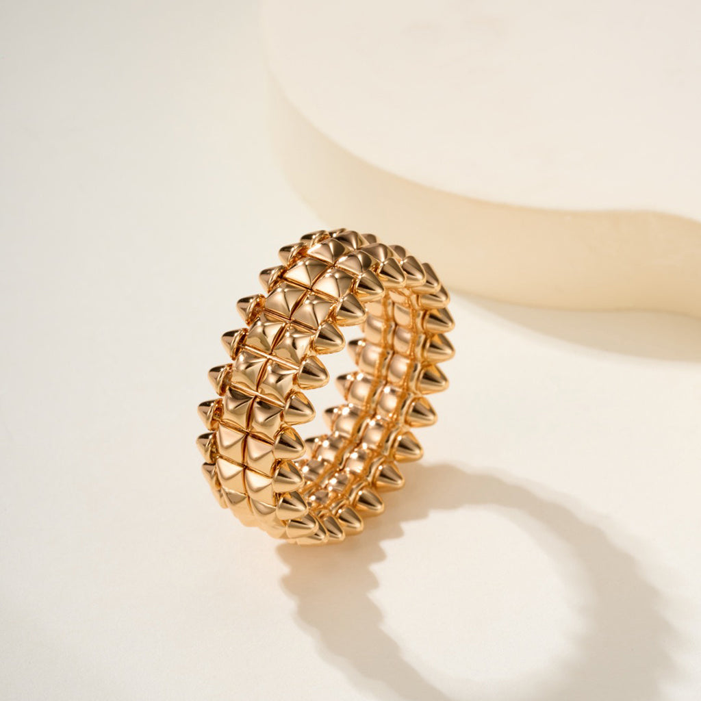 [Ornora Jewelry]CLASH 9.2MM DOUBLE ROW RING