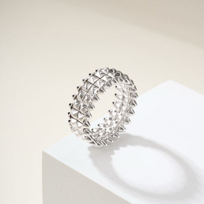 [Ornora Jewelry]CLASH 9.2MM DOUBLE ROW RING