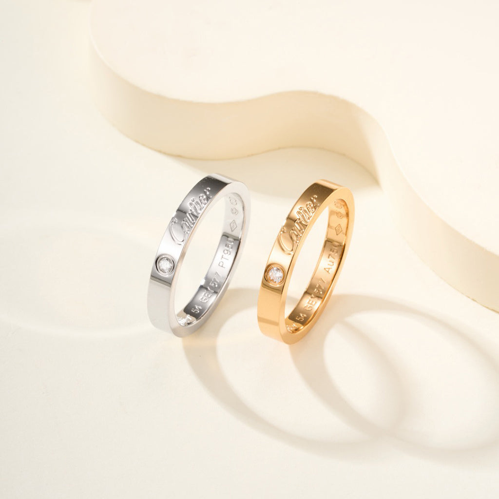 [Ornora Jewelry]LOVE RING 4MM 1 DIAMOND
