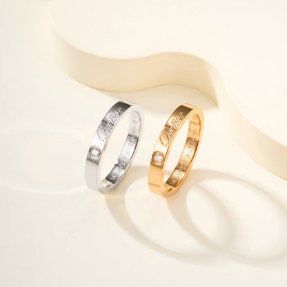 [Ornora Jewelry]LOVE RING 4MM 1 DIAMOND