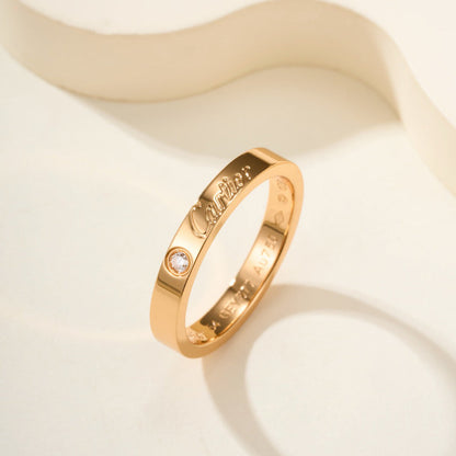 [Ornora Jewelry]LOVE RING 4MM 1 DIAMOND