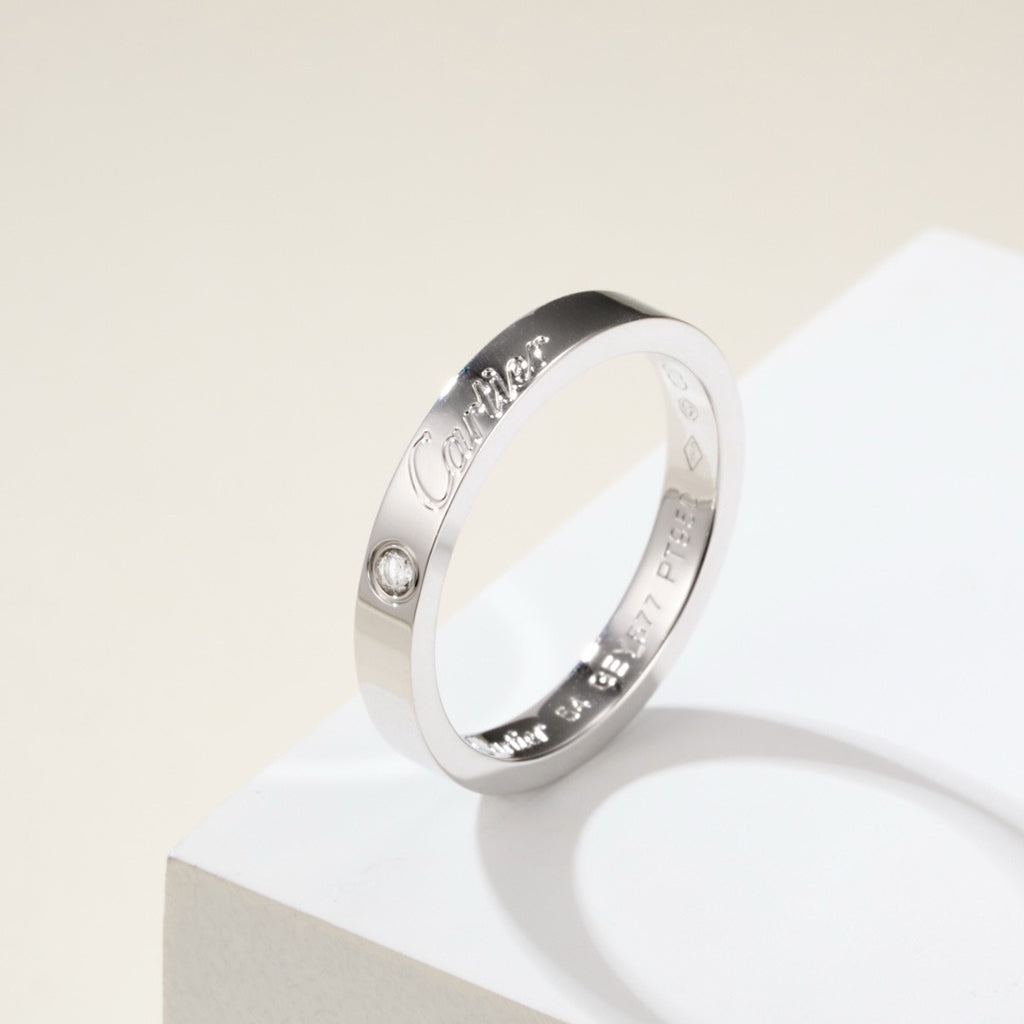 [Ornora Jewelry]LOVE RING 4MM 1 DIAMOND