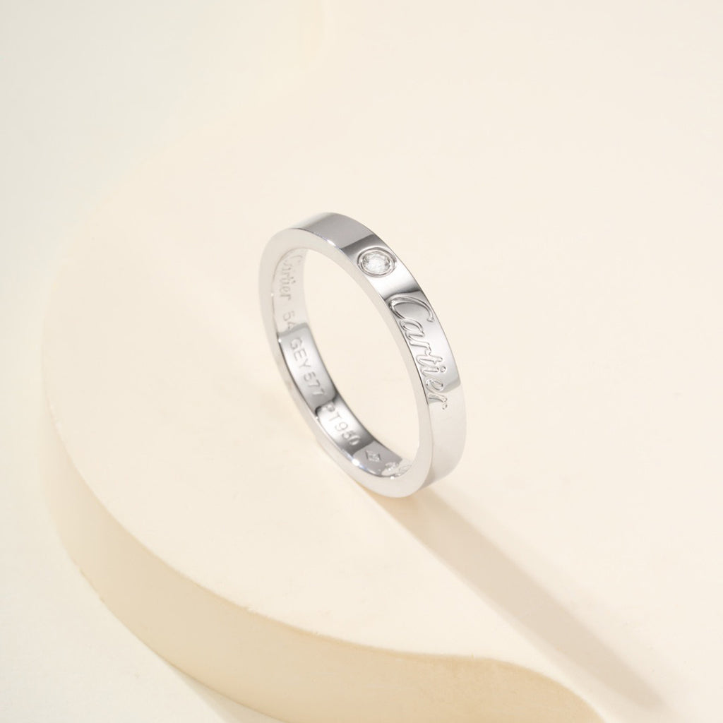 [Ornora Jewelry]LOVE RING 4MM 1 DIAMOND