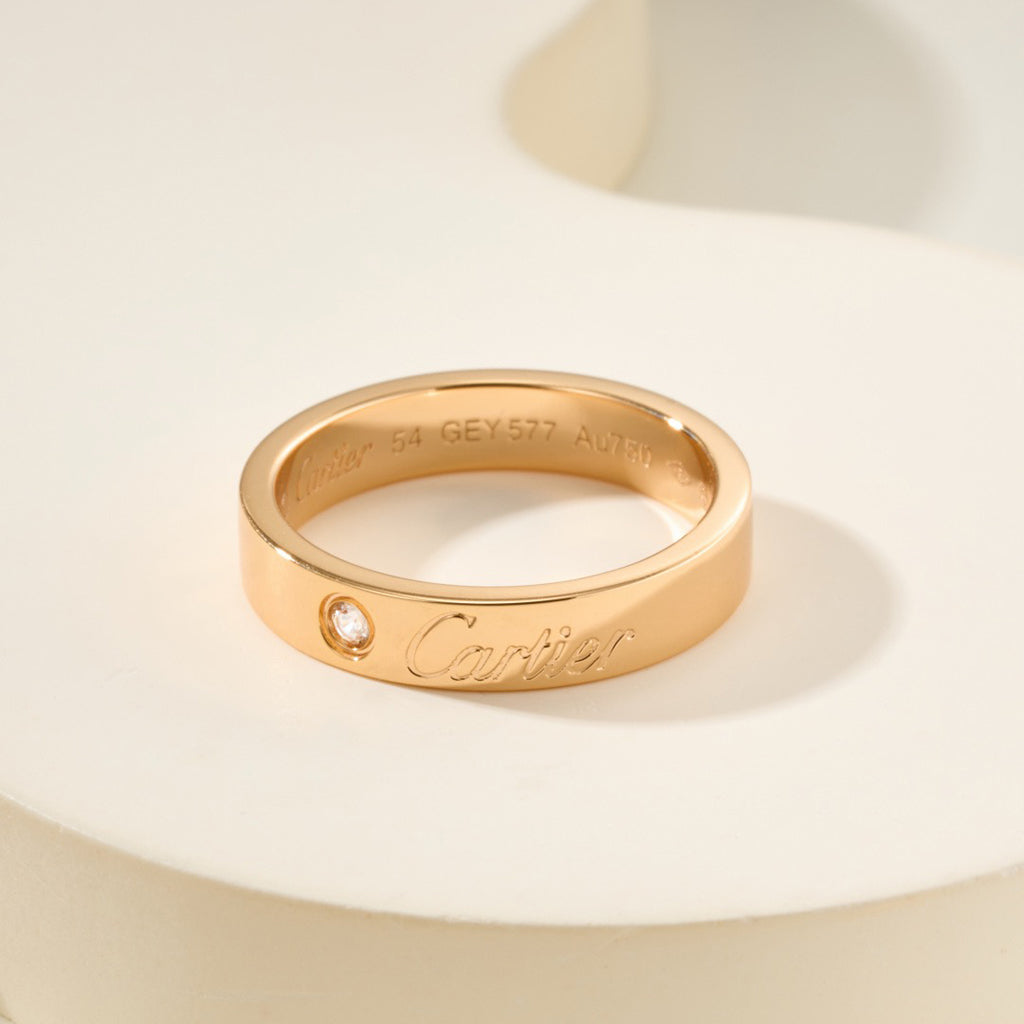 [Ornora Jewelry]LOVE RING 4MM 1 DIAMOND