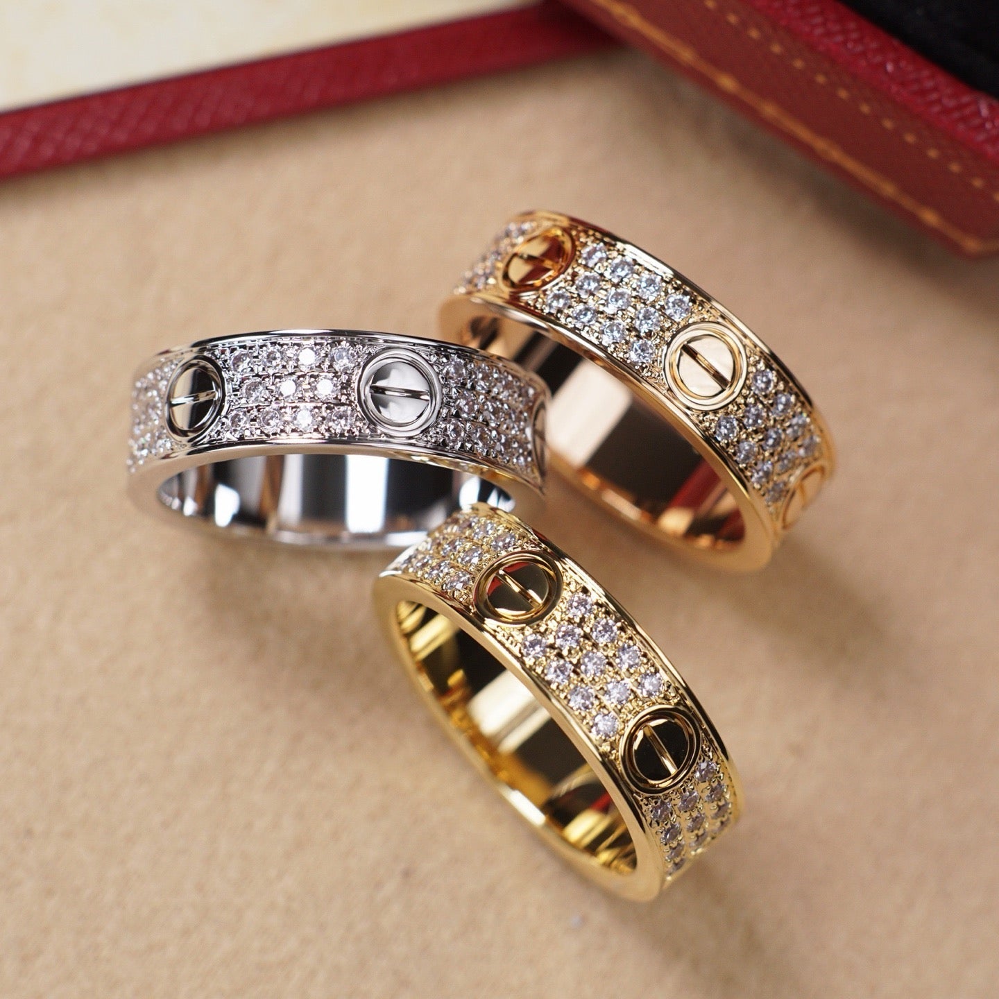 [Ornora Jewelry]LOVE RING 5.5MM DIAMONDS PAVED