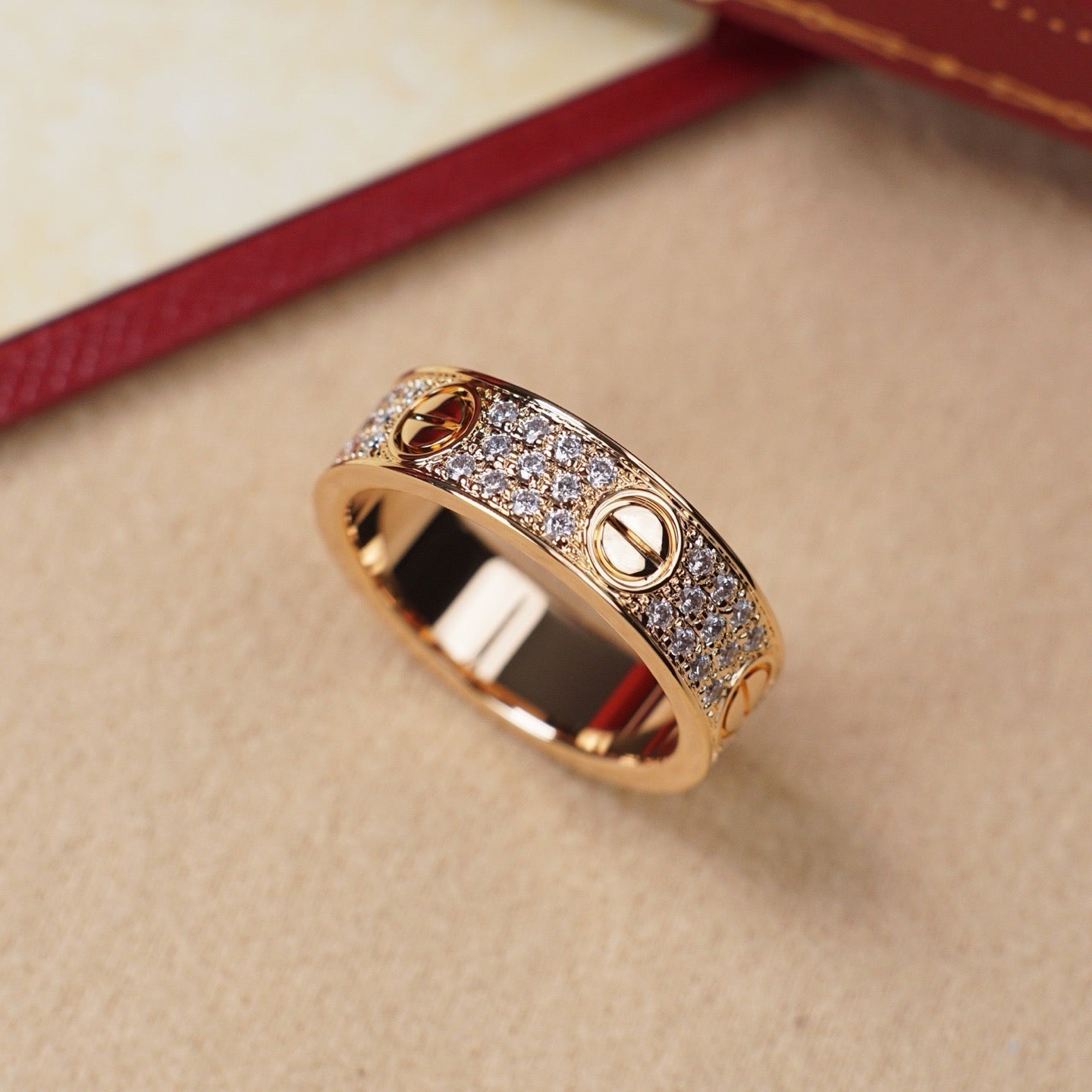 [Ornora Jewelry]LOVE RING 5.5MM DIAMONDS PAVED