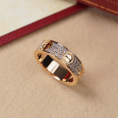 [Ornora Jewelry]LOVE RING 5.5MM DIAMONDS PAVED