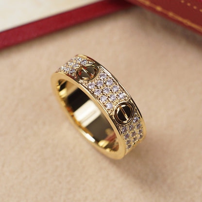 [Ornora Jewelry]LOVE RING 5.5MM DIAMONDS PAVED