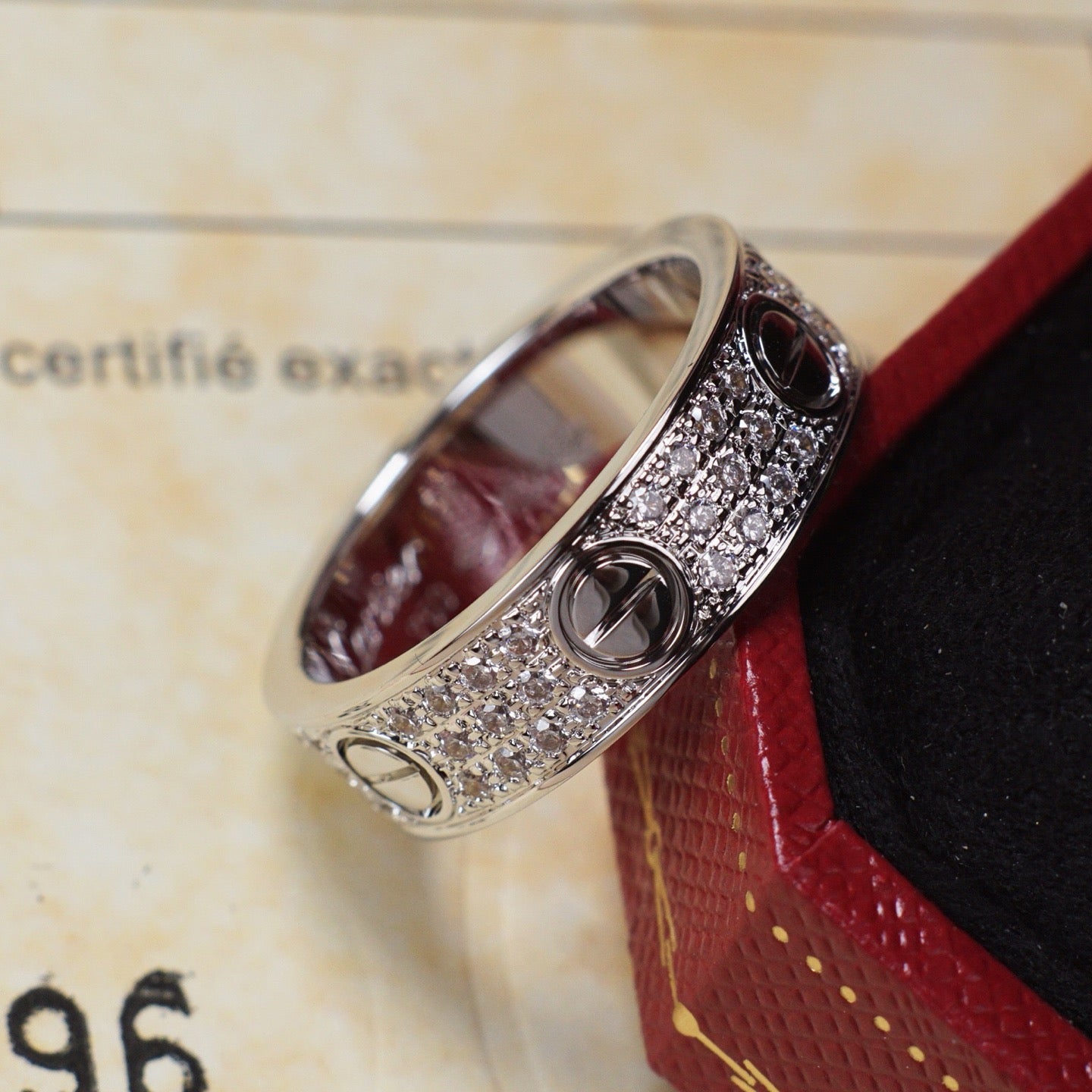 [Ornora Jewelry]LOVE RING 5.5MM DIAMONDS PAVED