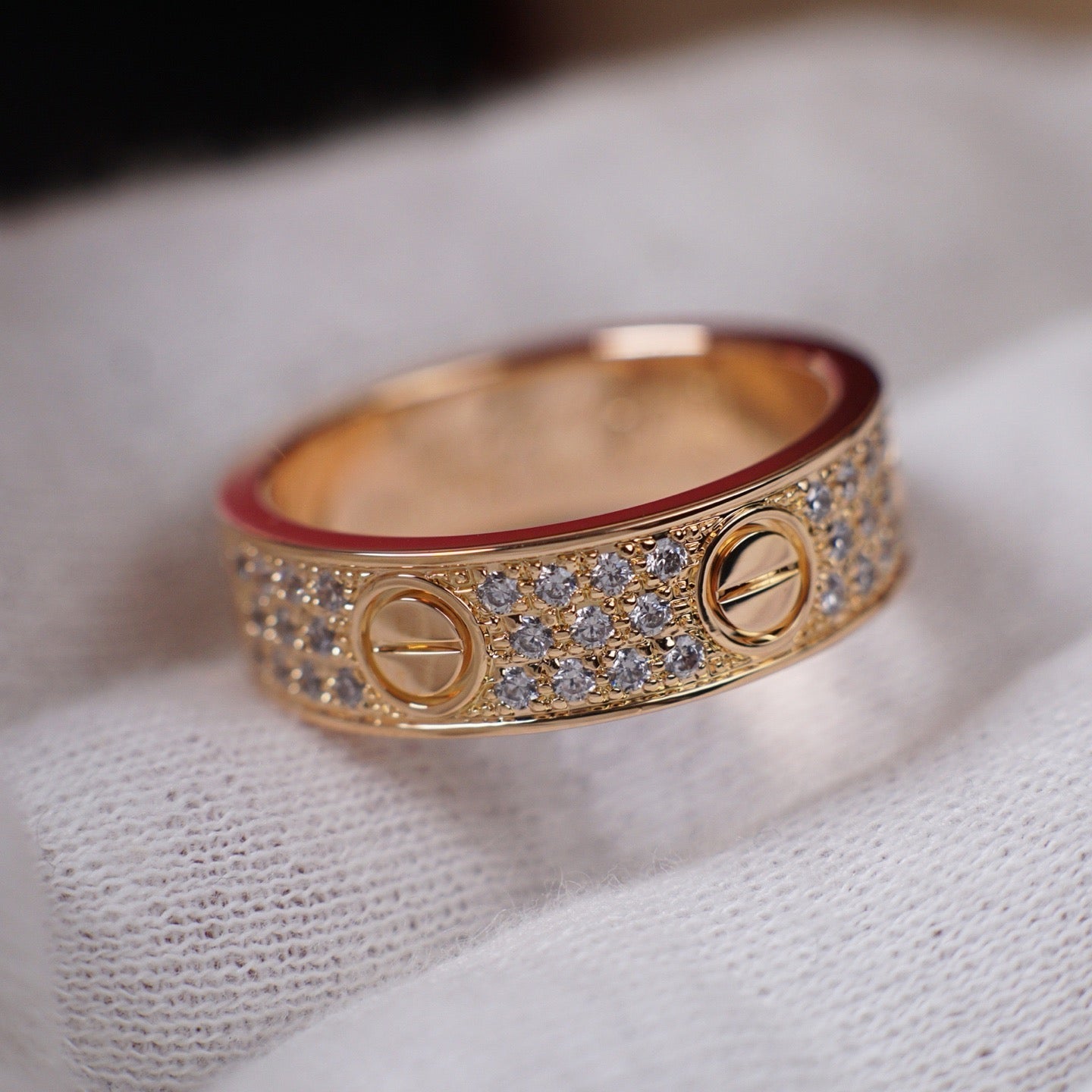 [Ornora Jewelry]LOVE RING 5.5MM DIAMONDS PAVED