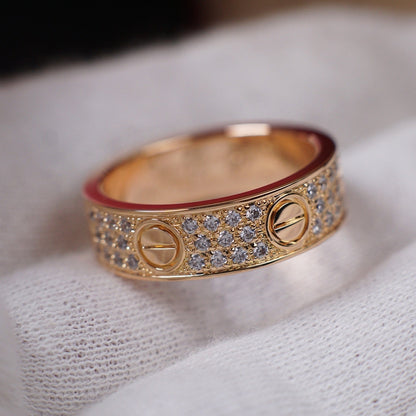 [Ornora Jewelry]LOVE RING 5.5MM DIAMONDS PAVED