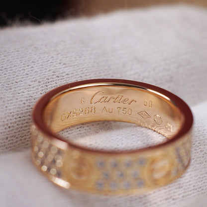 [Ornora Jewelry]LOVE RING 5.5MM DIAMONDS PAVED