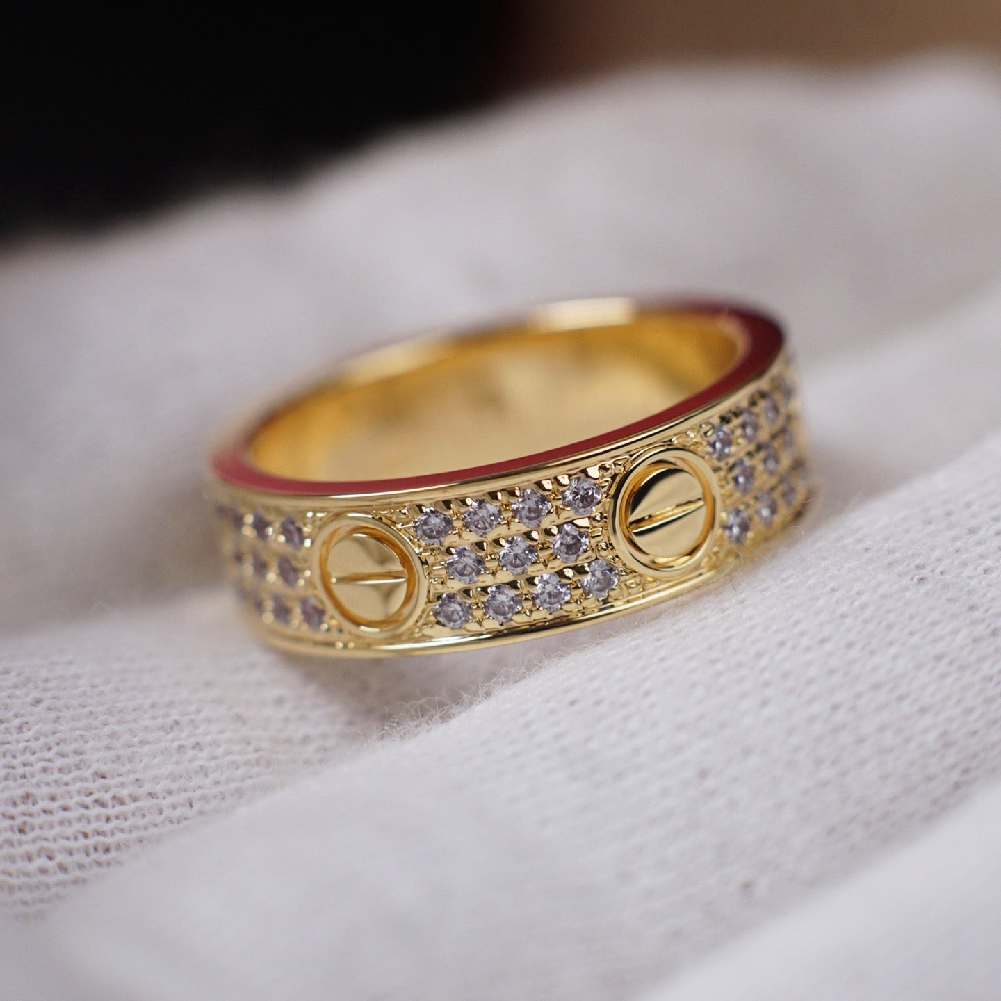 [Ornora Jewelry]LOVE RING 5.5MM DIAMONDS PAVED