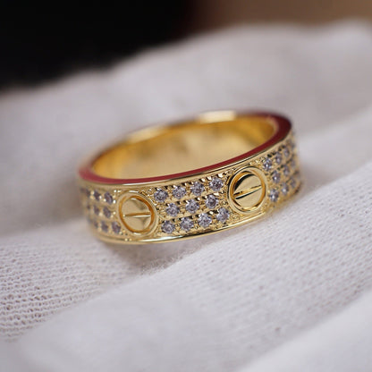 [Ornora Jewelry]LOVE RING 5.5MM DIAMONDS PAVED