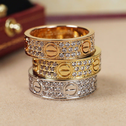[Ornora Jewelry]LOVE RING 5.5MM DIAMONDS PAVED