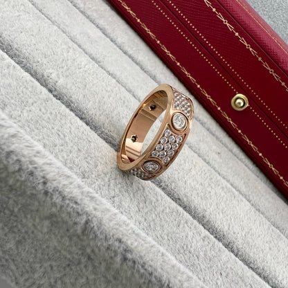 [Ornora Jewelry]LOVE 5.5MM FULL-PAVE 6-DIAMOND RING