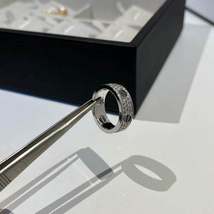 [Ornora Jewelry]LOVE RING 5.5MM DIAMONDS PAVED CERAMIC