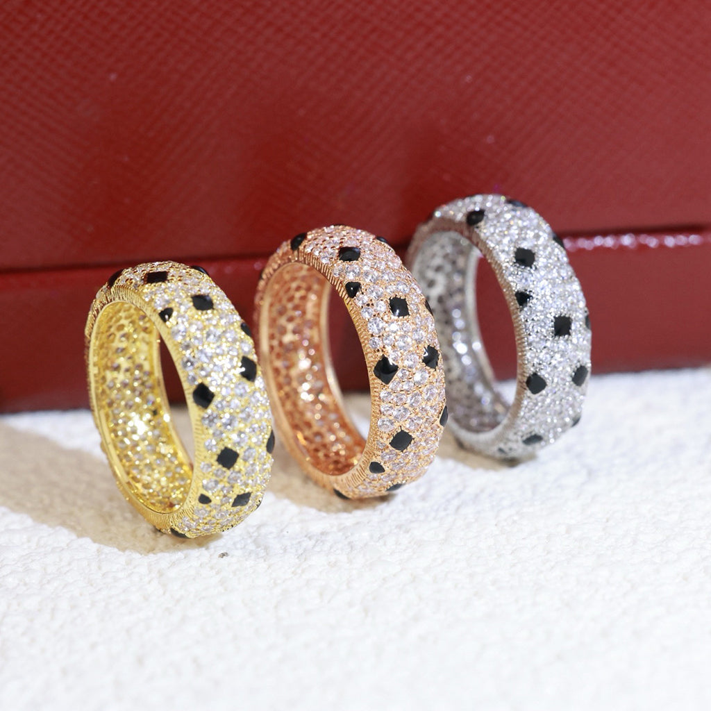 [Ornora Jewelry]PANTHERE SPOTTED FULL DIAMOND RING