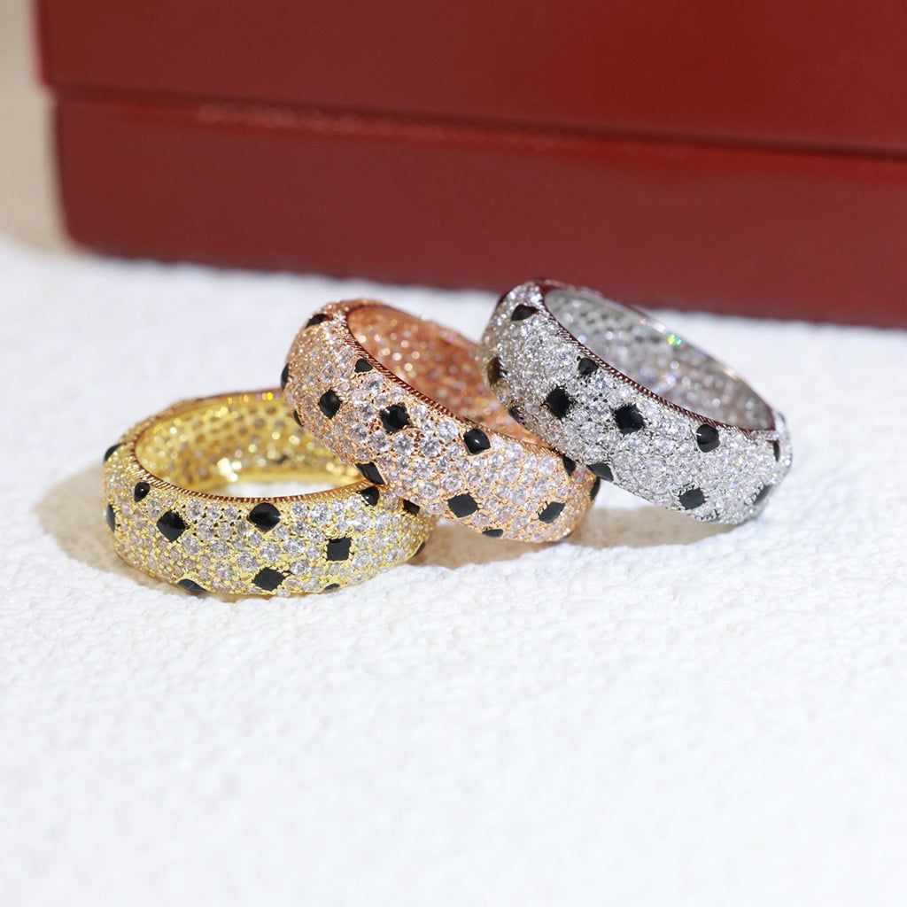 [Ornora Jewelry]PANTHERE SPOTTED FULL DIAMOND RING