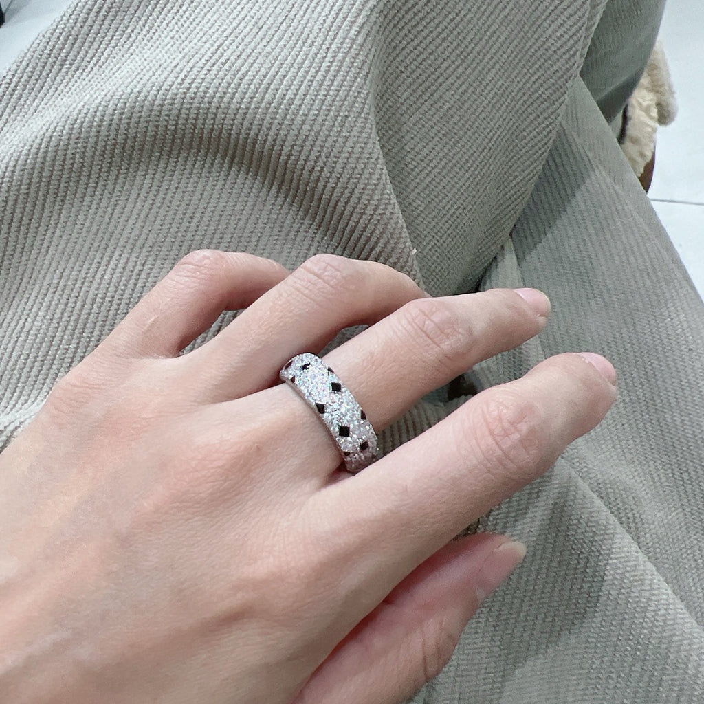[Ornora Jewelry]PANTHERE SPOTTED FULL DIAMOND RING