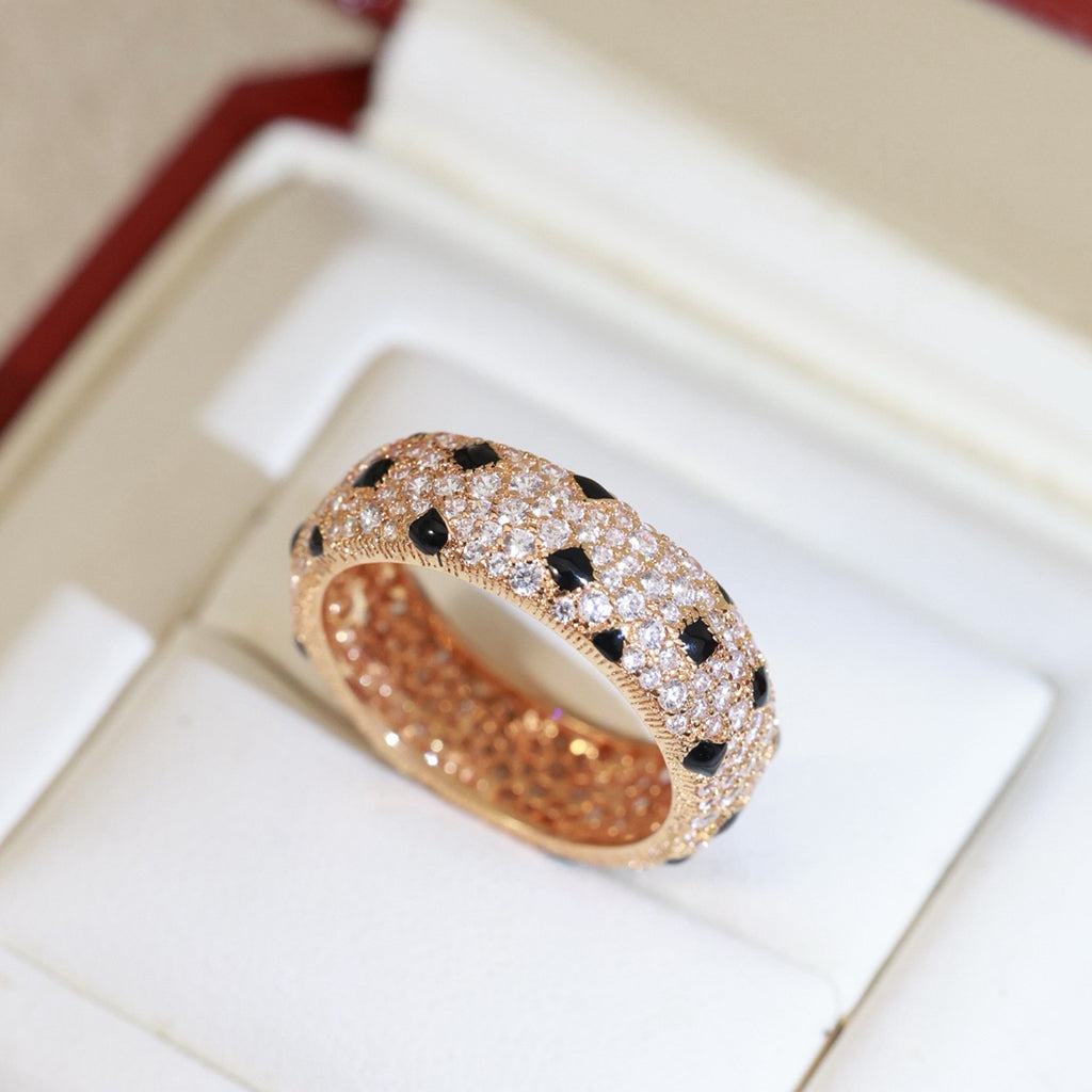 [Ornora Jewelry]PANTHERE SPOTTED FULL DIAMOND RING