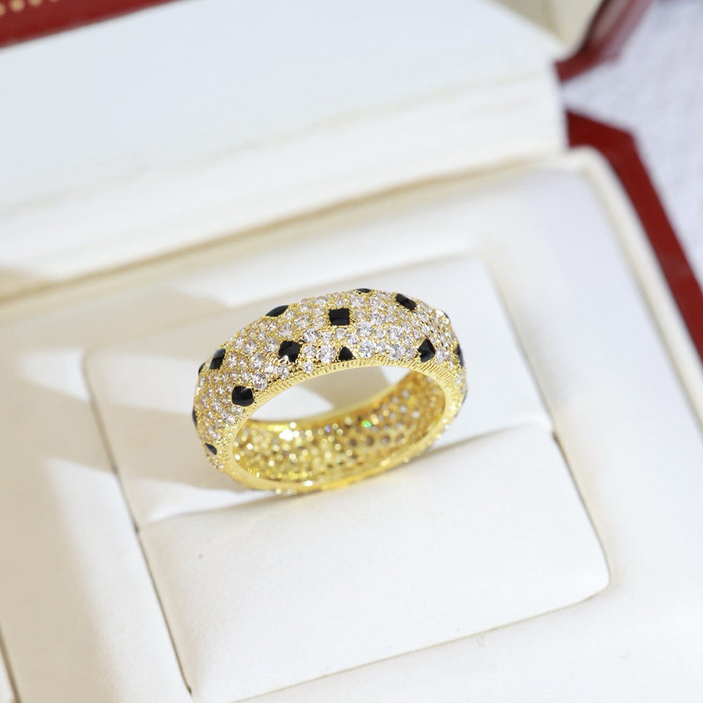 [Ornora Jewelry]PANTHERE SPOTTED FULL DIAMOND RING