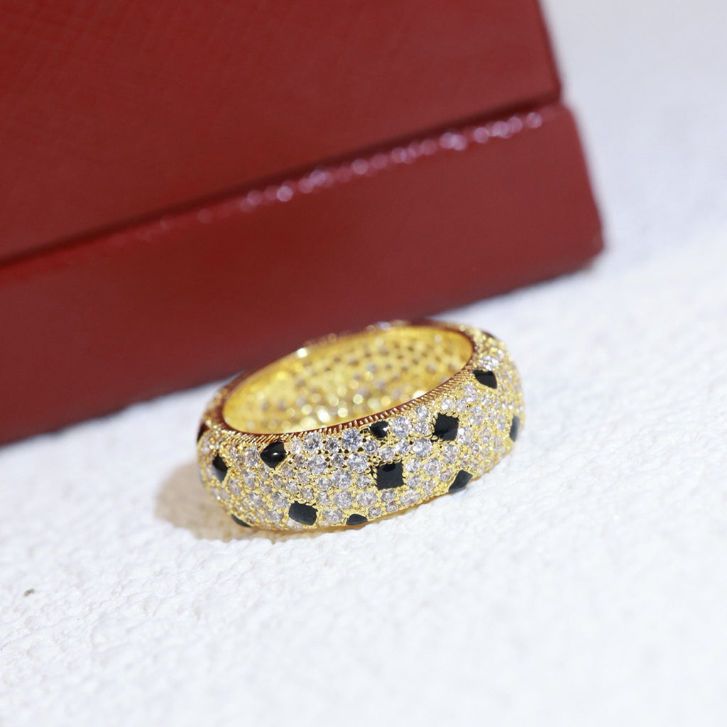 [Ornora Jewelry]PANTHERE SPOTTED FULL DIAMOND RING