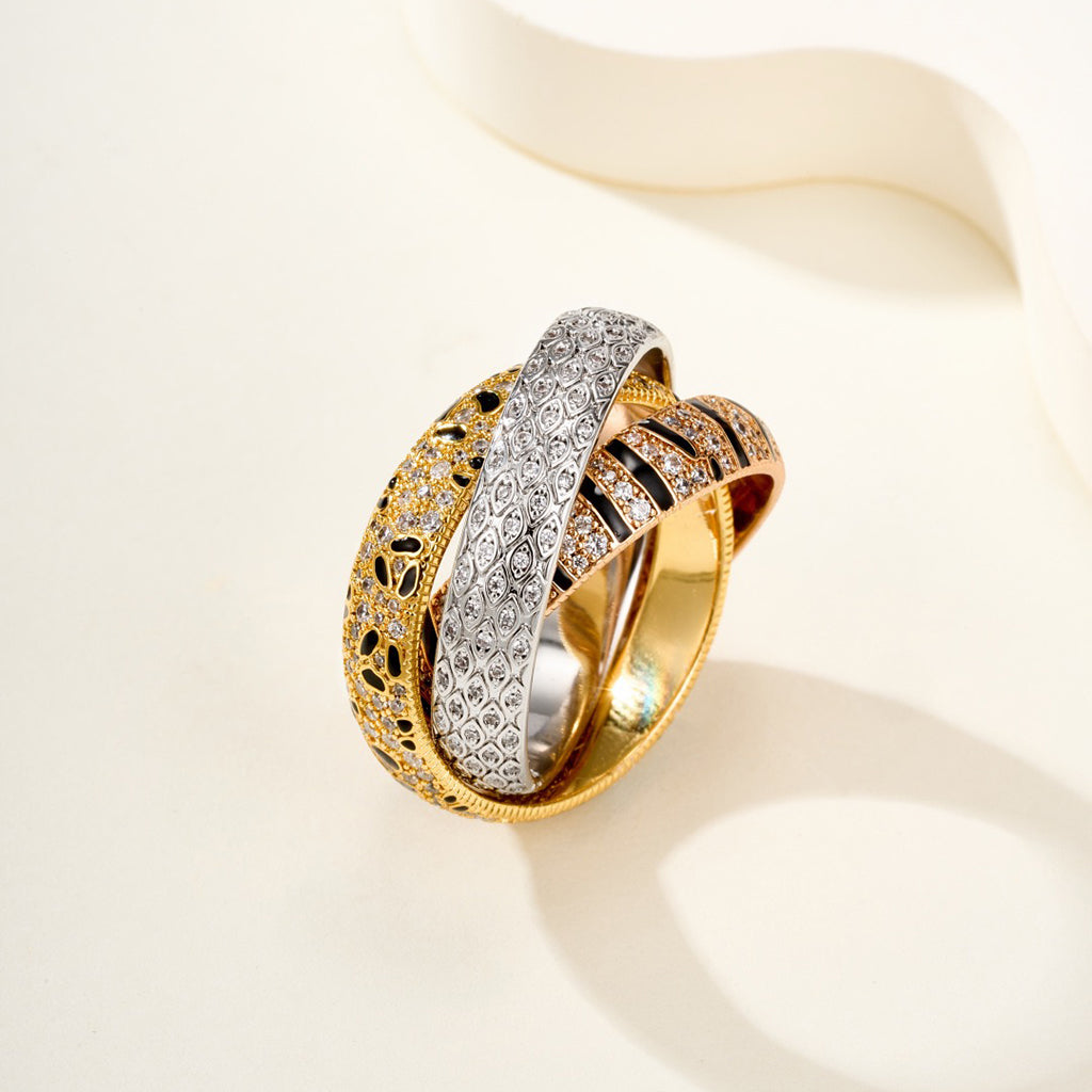 [Ornora Jewelry]TRINITY  RING LEOPARD PRINT