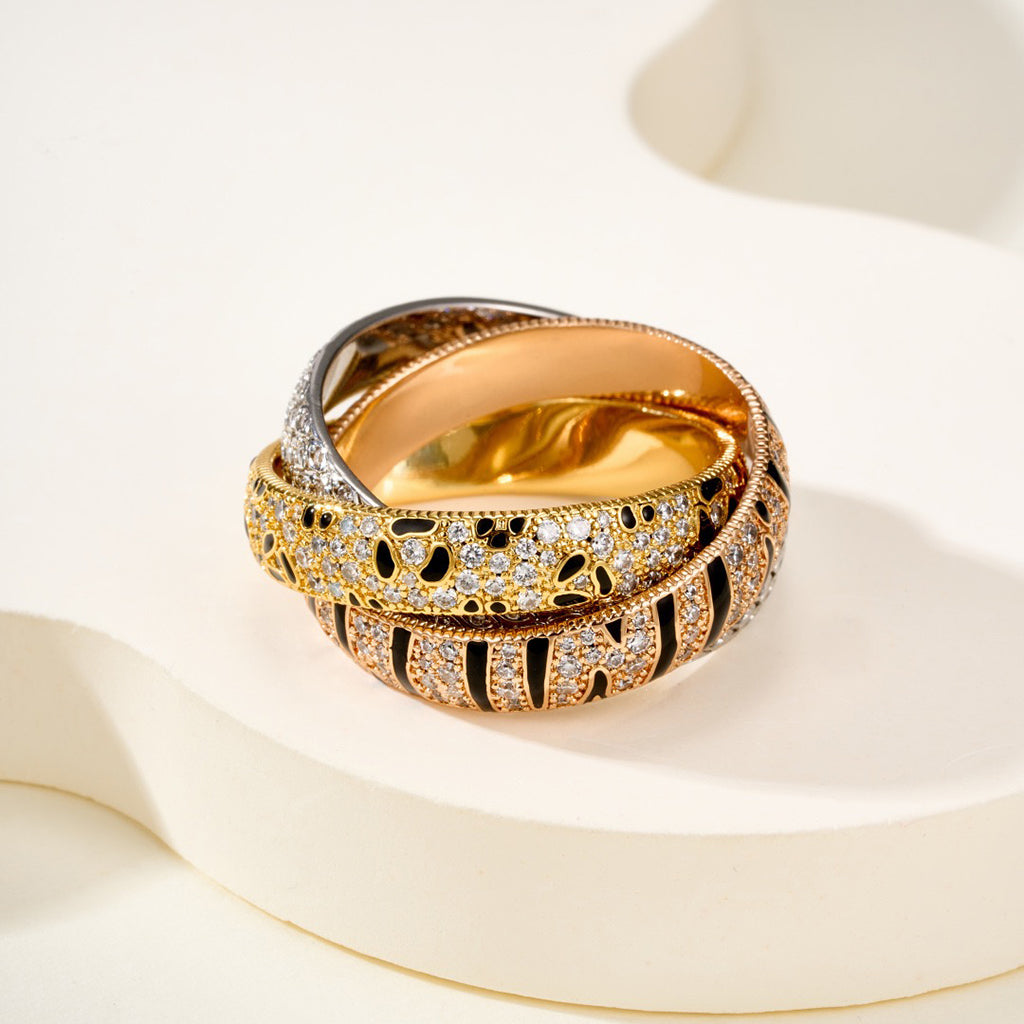 [Ornora Jewelry]TRINITY  RING LEOPARD PRINT