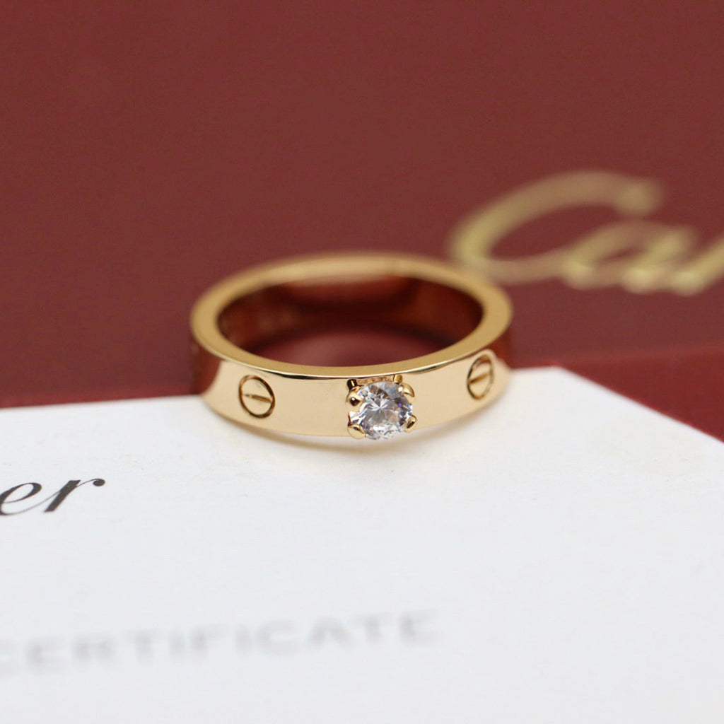 [Ornora Jewelry]LOVE RING 3.6MM 1 BIG DIAMOND