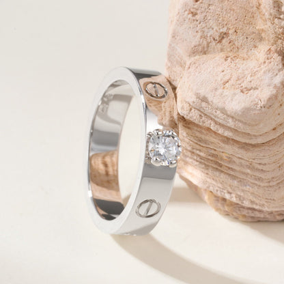 [Ornora Jewelry]LOVE RING 3.6MM 1 BIG DIAMOND