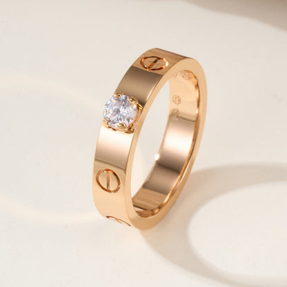 [Ornora Jewelry]LOVE RING 3.6MM 1 BIG DIAMOND