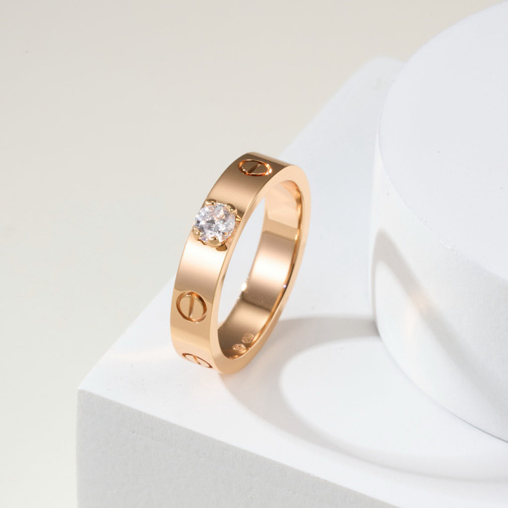 [Ornora Jewelry]LOVE RING 3.6MM 1 BIG DIAMOND