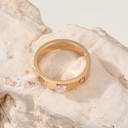 [Ornora Jewelry]LOVE RING 3.6MM 1 BIG DIAMOND