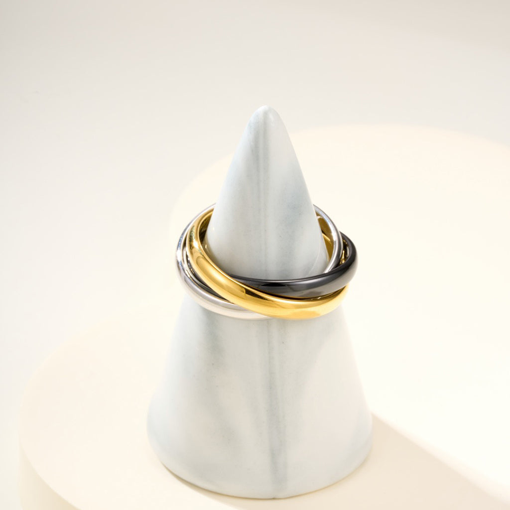 [Ornora Jewelry]TRINITY 3.2MM RING BLACK CERAMIC