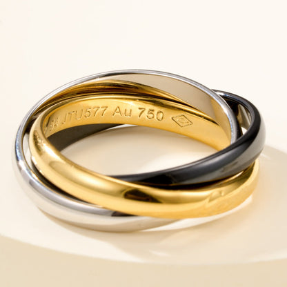 [Ornora Jewelry]TRINITY 3.2MM RING BLACK CERAMIC