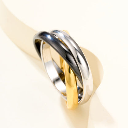 [Ornora Jewelry]TRINITY 3.2MM RING BLACK CERAMIC