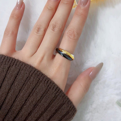 [Ornora Jewelry]TRINITY 3.2MM RING BLACK CERAMIC