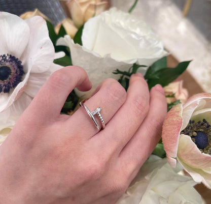 [Ornora Jewelry]JUSTE 1.8MM HALF DIAMOND RING