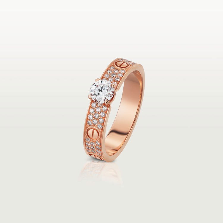[Ornora Jewelry]LOVE RING 3.6MM 1 BIG DIAMOND FULL DIAMOND