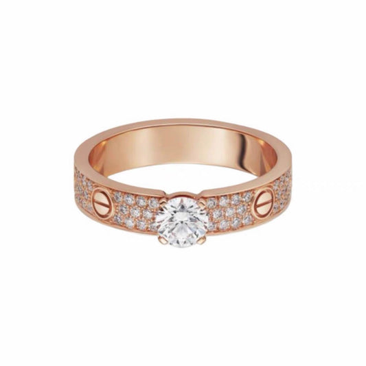 [Ornora Jewelry]LOVE RING 3.6MM 1 BIG DIAMOND FULL DIAMOND