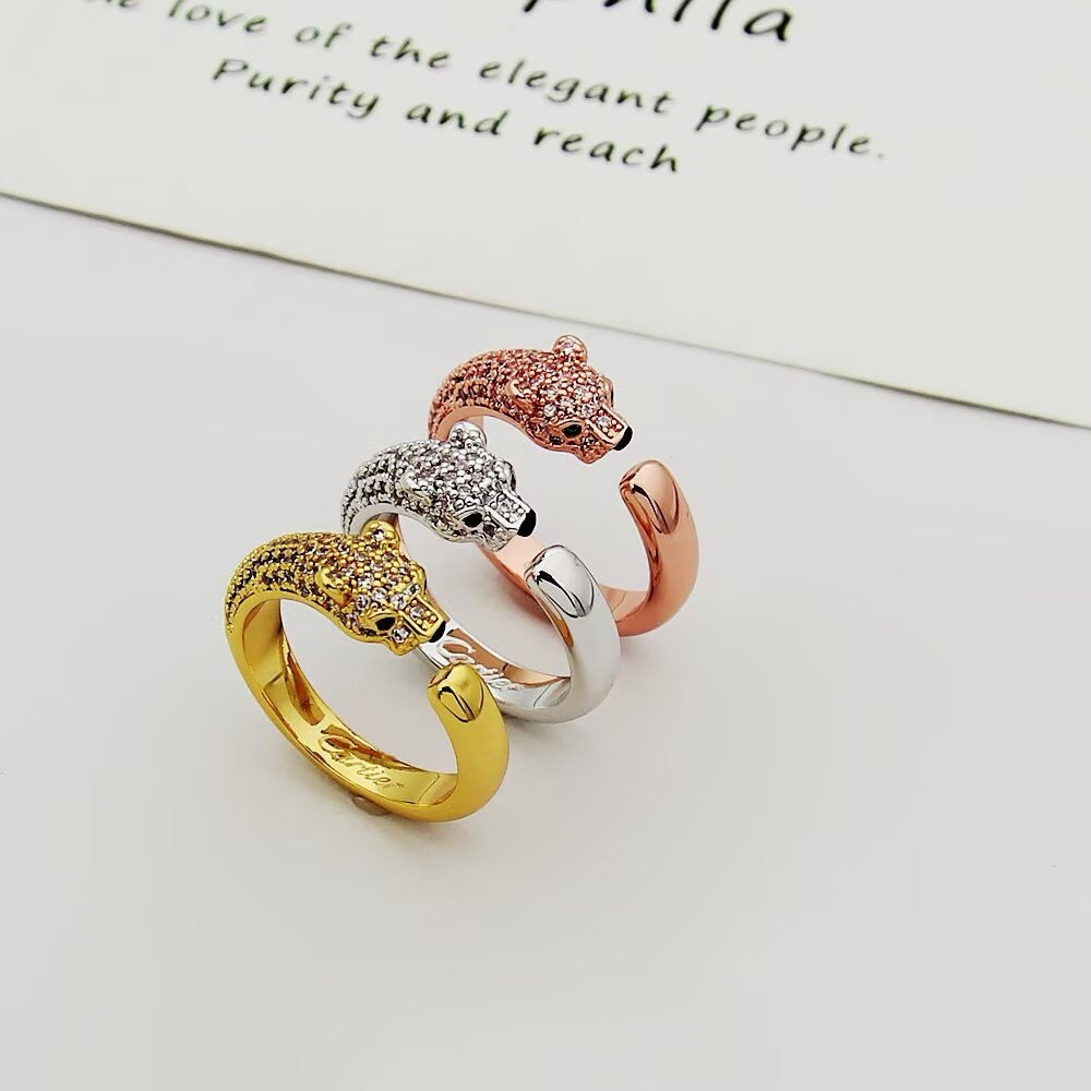 [Ornora Jewelry]PANTHERE HALF DIAMOND SMALL RING