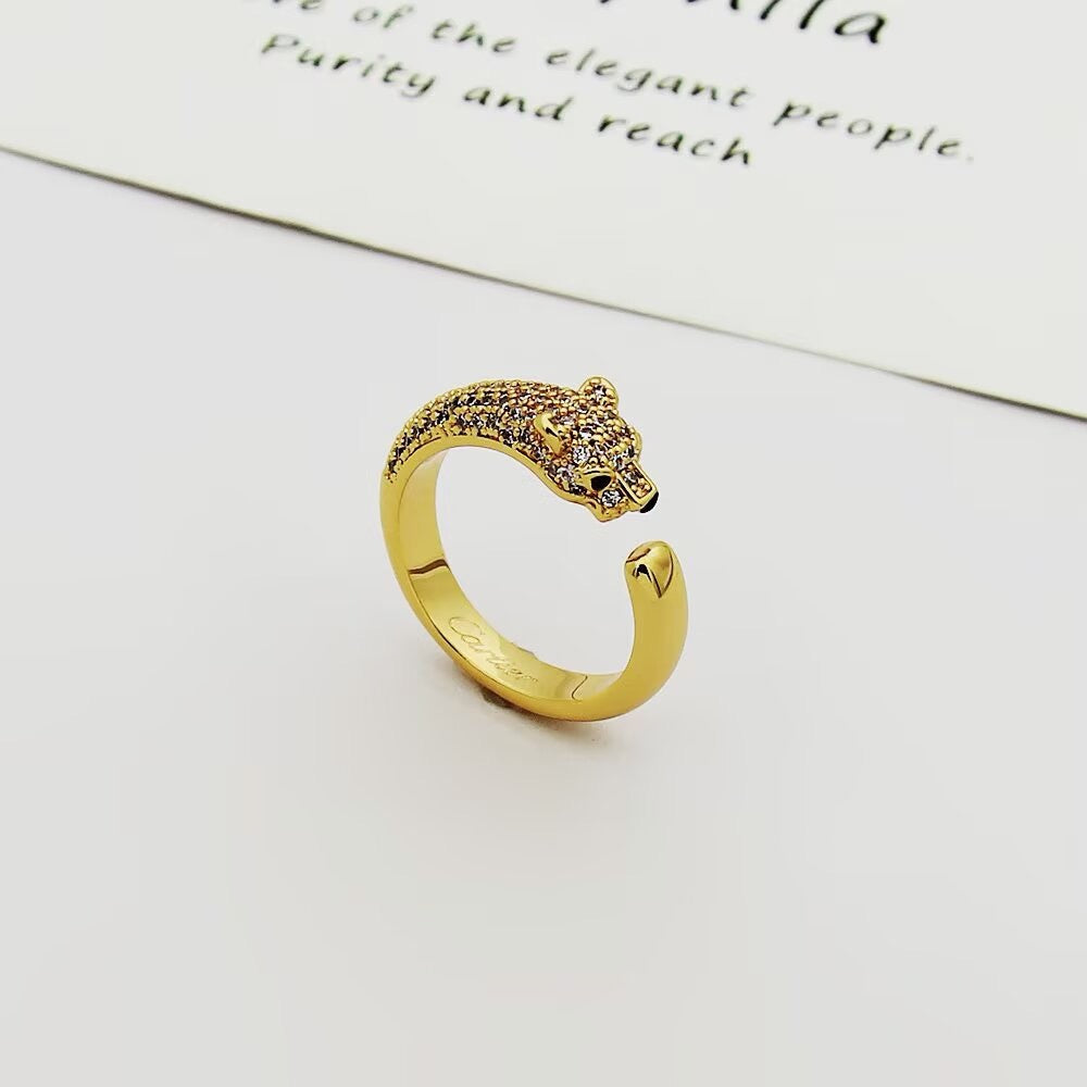 [Ornora Jewelry]PANTHERE HALF DIAMOND SMALL RING