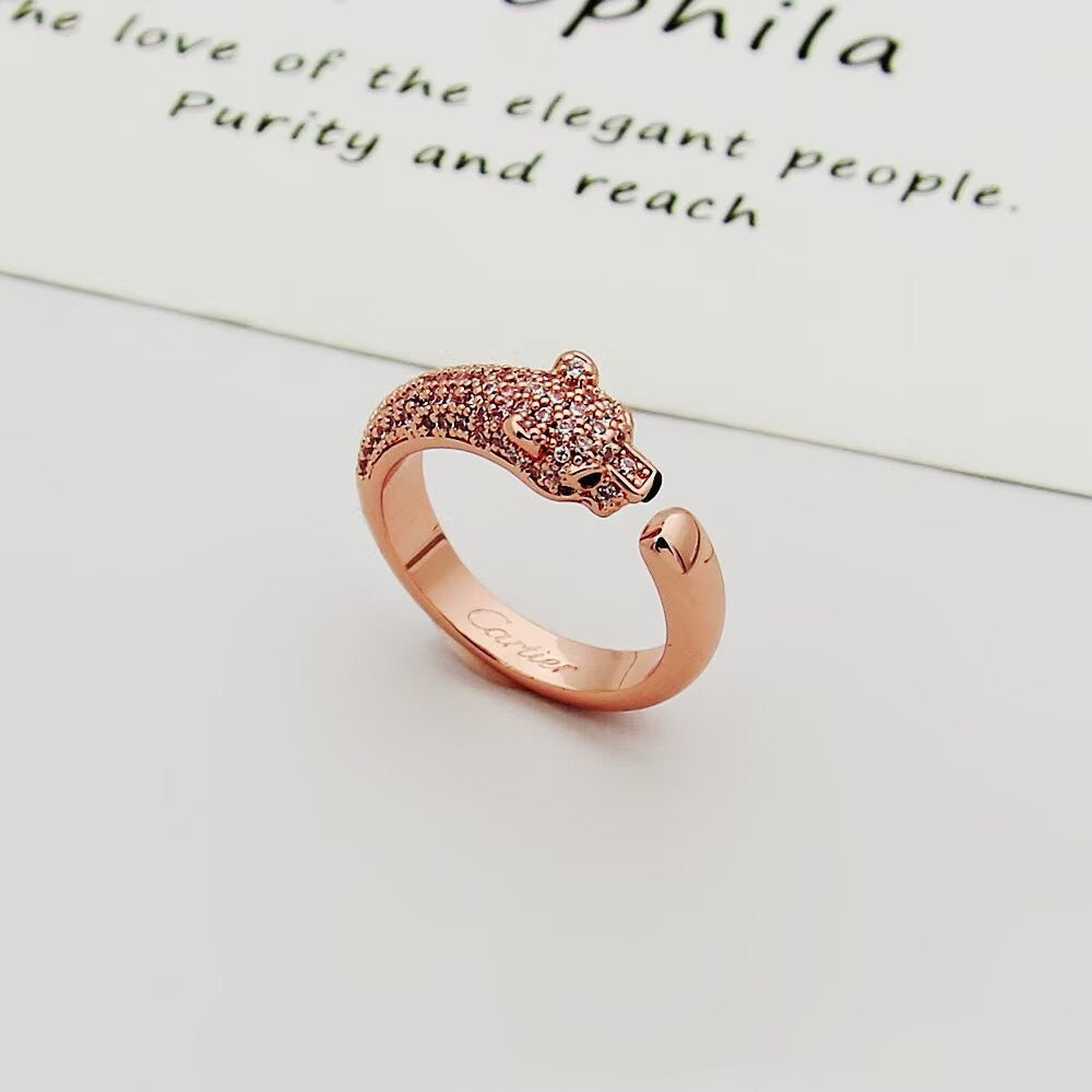 [Ornora Jewelry]PANTHERE HALF DIAMOND SMALL RING
