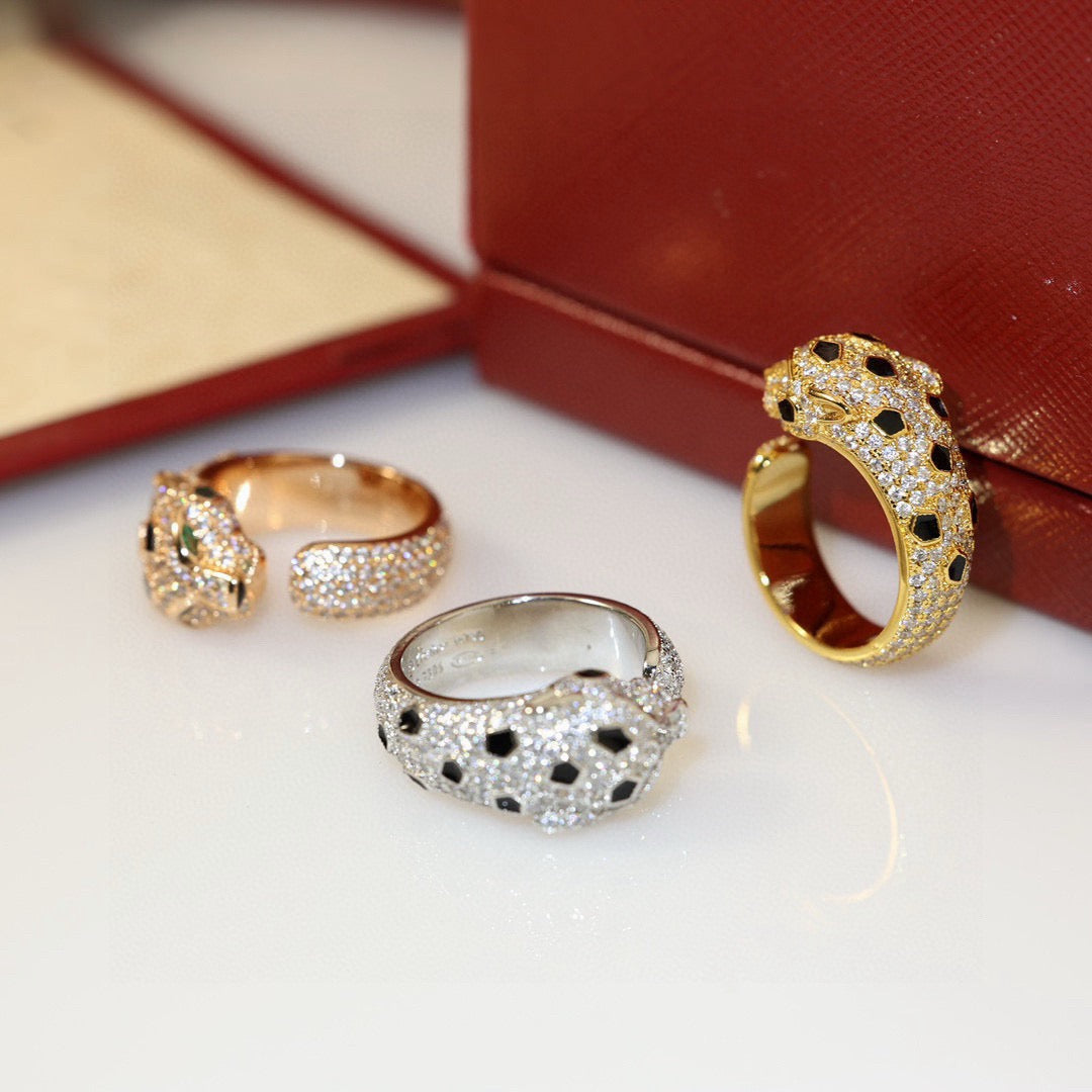 [Ornora Jewelry]PANTHERE SPOTTED FULL DIAMOND MEDIUM RING