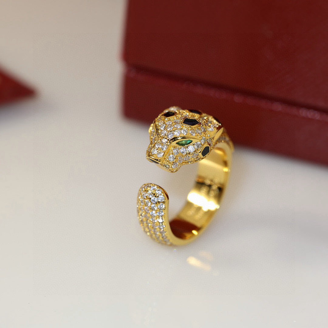[Ornora Jewelry]PANTHERE SPOTTED FULL DIAMOND MEDIUM RING