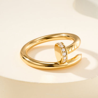 [Ornora Jewelry]JUSTE RING 2.6MM HALF DIAMOND