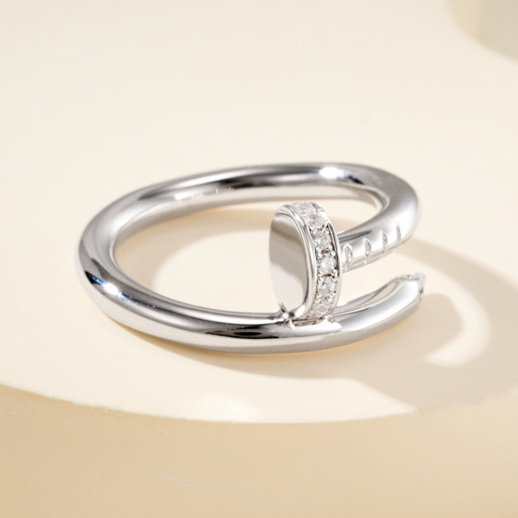 [Ornora Jewelry]JUSTE RING 2.6MM HALF DIAMOND