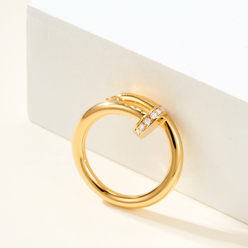 [Ornora Jewelry]JUSTE RING 2.6MM HALF DIAMOND