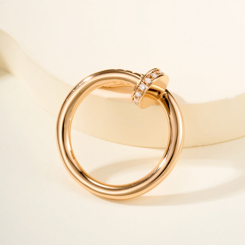 [Ornora Jewelry]JUSTE RING 2.6MM HALF DIAMOND